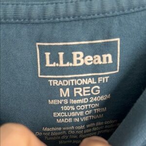 L.L. Bean Teal Traditional Fit Shirt